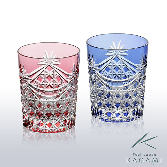 カガミクリスタル KAGAMI | 江戸切子 ペアロックグラス TPS370-2835-AB