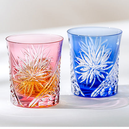 カガミクリスタル KAGAMI | 江戸切子 ペアロックグラス 江戸菊