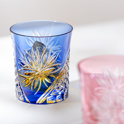 カガミクリスタル KAGAMI | 江戸切子 ペアロックグラス 江戸菊