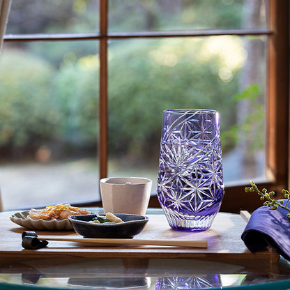 カガミクリスタル KAGAMI | 江戸切子 タンブラー 麻の葉 T777-3028-CMP