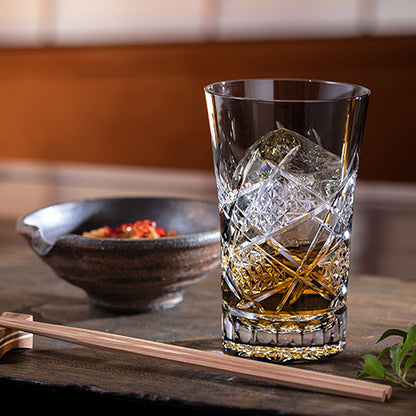 カガミクリスタル KAGAMI | 江戸切子 タンブラー 石垣 T778-3029-BLK