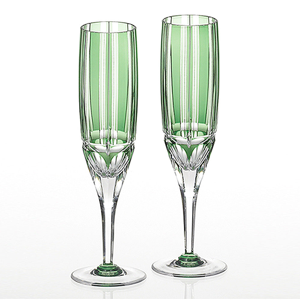 カガミクリスタル KAGAMI | 江戸切子 ペアフルートシャンパングラス 竹の膳 KPS897-1908-CGR