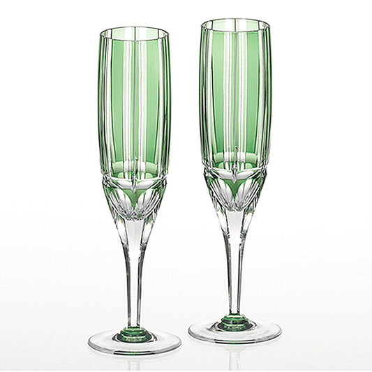 カガミクリスタル KAGAMI | 江戸切子 ペアフルートシャンパングラス 竹の膳 KPS897-1908-CGR