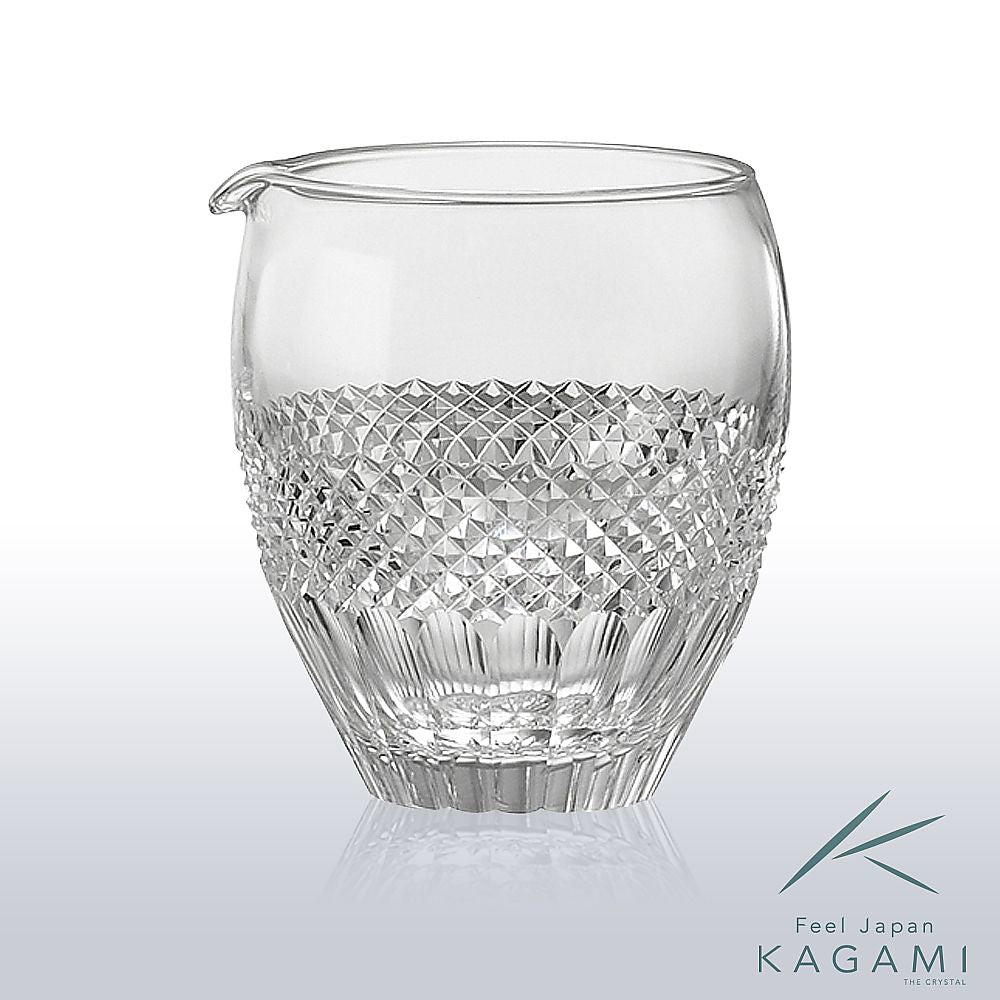 カガミクリスタル KAGAMI | 江戸切子 冷酒片口 魚子 紋 J66-2851