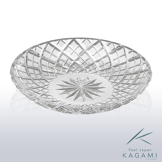 カガミクリスタル KAGAMI | 江戸切子 銘々皿 矢来重 紋 M565-1564