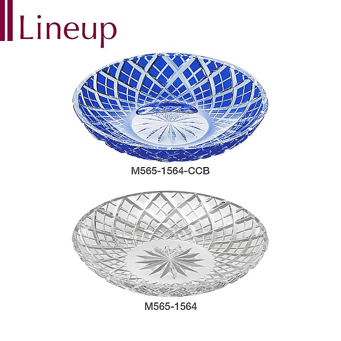 カガミクリスタル KAGAMI | 江戸切子 銘々皿 矢来重 紋 M565-1564-CCB