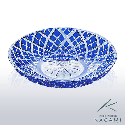 カガミクリスタル KAGAMI | 江戸切子 銘々皿 矢来重 紋 M565-1564-CCB