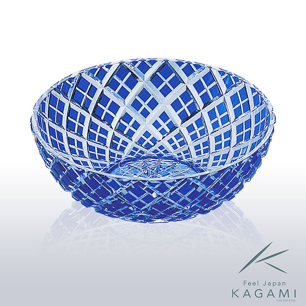 カガミクリスタル KAGAMI | 江戸切子 小鉢 矢来重 紋 M347-1564-CCB