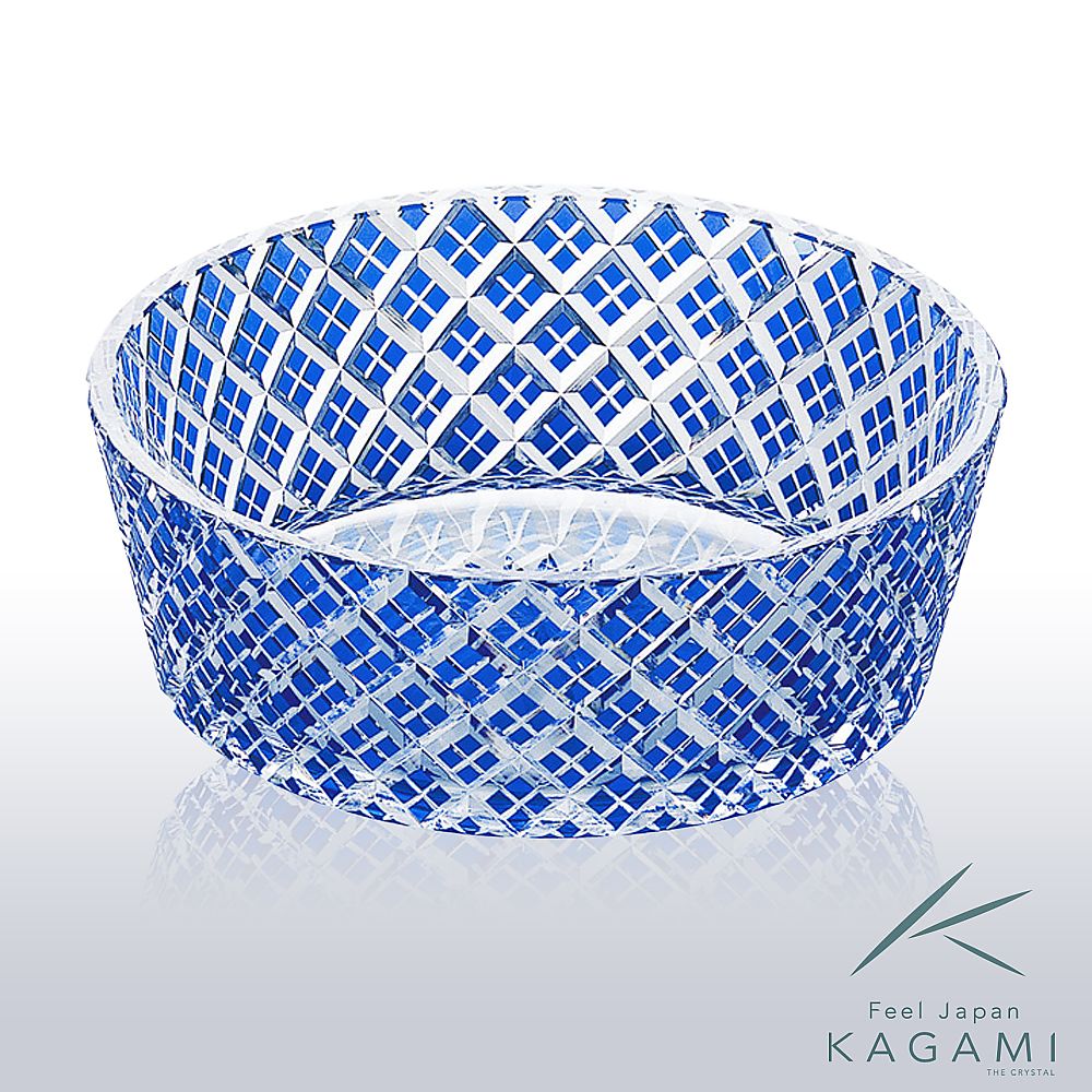カガミクリスタル KAGAMI | 江戸切子 そうめん大鉢 矢来重 紋 D566-1564-CCB