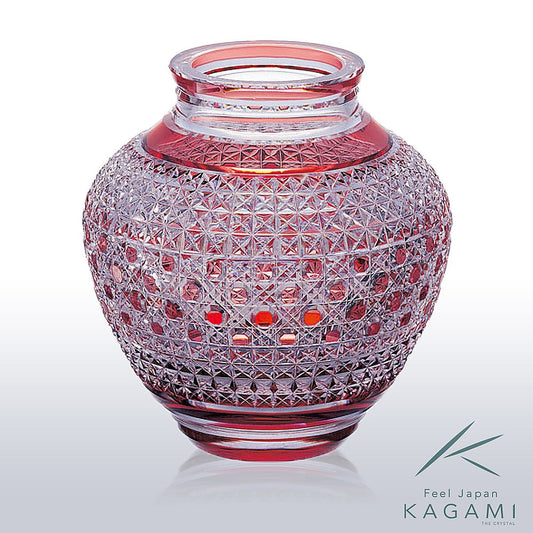 カガミクリスタル KAGAMI | 江戸切子 花瓶 F475-2314-CAU 受注生産商品