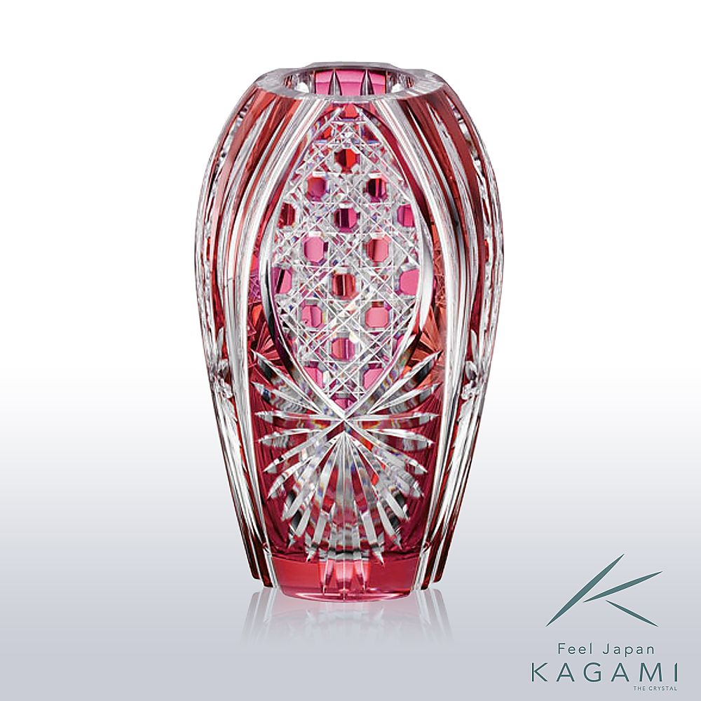 カガミクリスタル KAGAMI | 江戸切子 花瓶 F299-2674-CAU