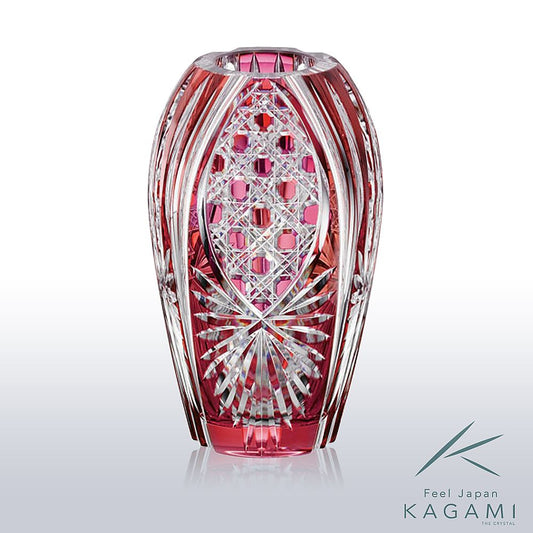 カガミクリスタル KAGAMI | 江戸切子 花瓶 F299-2674-CAU
