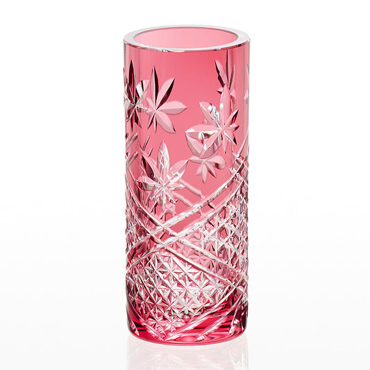 カガミクリスタル KAGAMI | 江戸切子 花瓶 紅葉 F716-3026-CAU