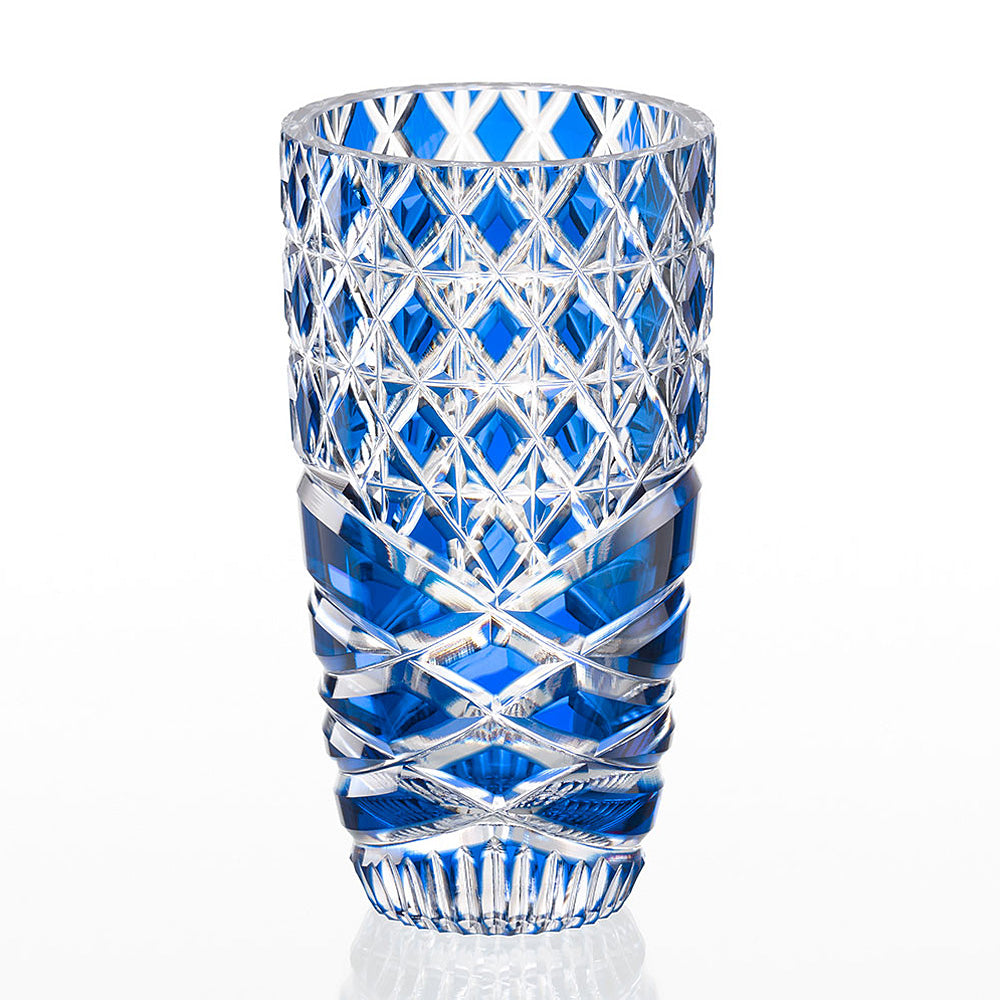 カガミクリスタル KAGAMI | 江戸切子 花瓶 潮騒 F715-3024-CCB