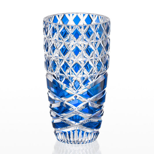 カガミクリスタル KAGAMI | 江戸切子 花瓶 潮騒 F715-3024-CCB