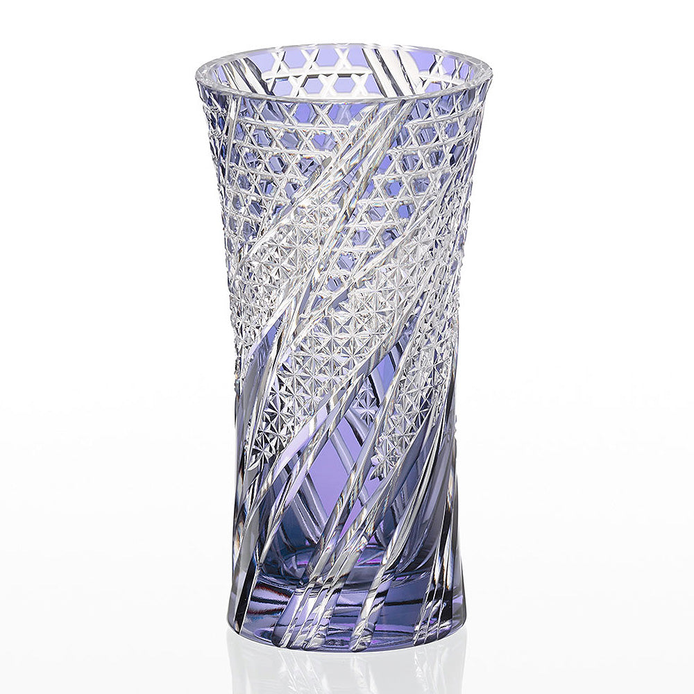 カガミクリスタル KAGAMI | 江戸切子 花瓶 藤 F309-3025-CMP
