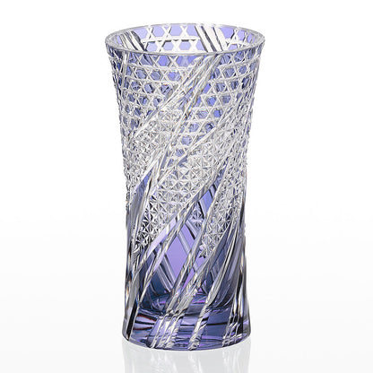 カガミクリスタル KAGAMI | 江戸切子 花瓶 藤 F309-3025-CMP