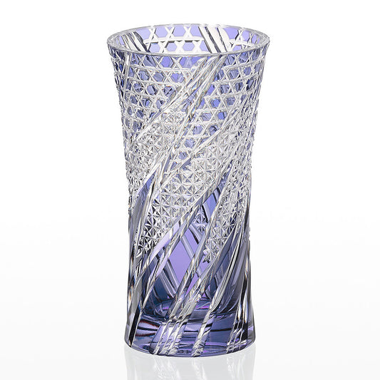 カガミクリスタル KAGAMI | 江戸切子 花瓶 藤 F309-3025-CMP