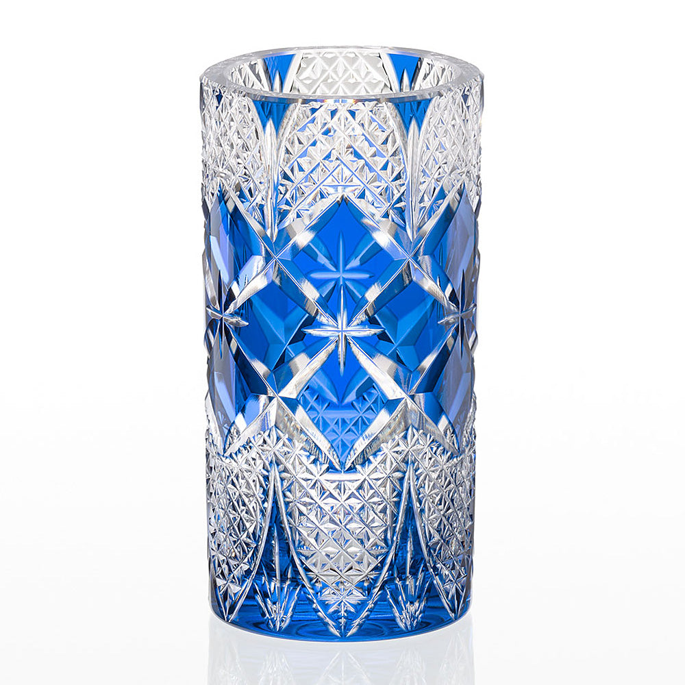 カガミクリスタル KAGAMI | 江戸切子 花瓶 菱四花 F672-3033-CCB