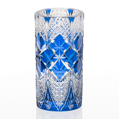 カガミクリスタル KAGAMI | 江戸切子 花瓶 菱四花 F672-3033-CCB