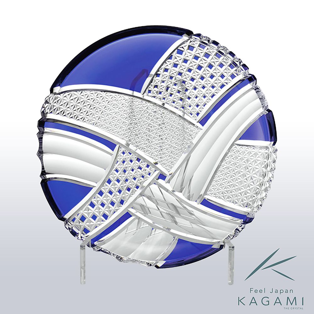 カガミクリスタル KAGAMI | 江戸切子 飾り皿 D556-2675-CCB 受注生産商品
