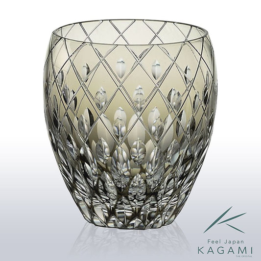 カガミクリスタル KAGAMI | 江戸切子 焼酎ロックグラス T682-2641-BLK 伝統工芸士 篠崎英明