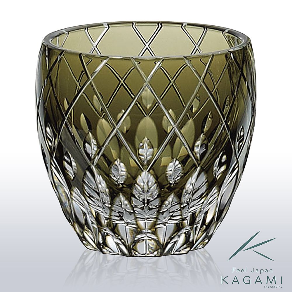 カガミクリスタル KAGAMI | 江戸切子 冷酒杯 T535-2641-BLK 伝統工芸士 篠崎英明