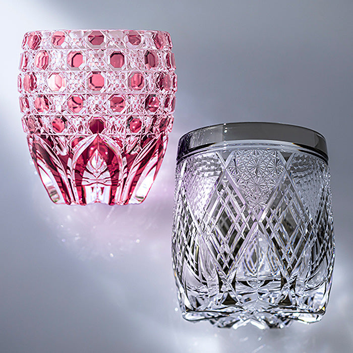 カガミクリスタル KAGAMI | 江戸切子 伝統工芸士 鍋谷淳一 ロックグラス 彩華