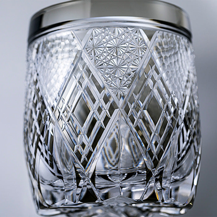 カガミクリスタル KAGAMI | 江戸切子 伝統工芸士 鍋谷淳一 ロックグラス 繁菱