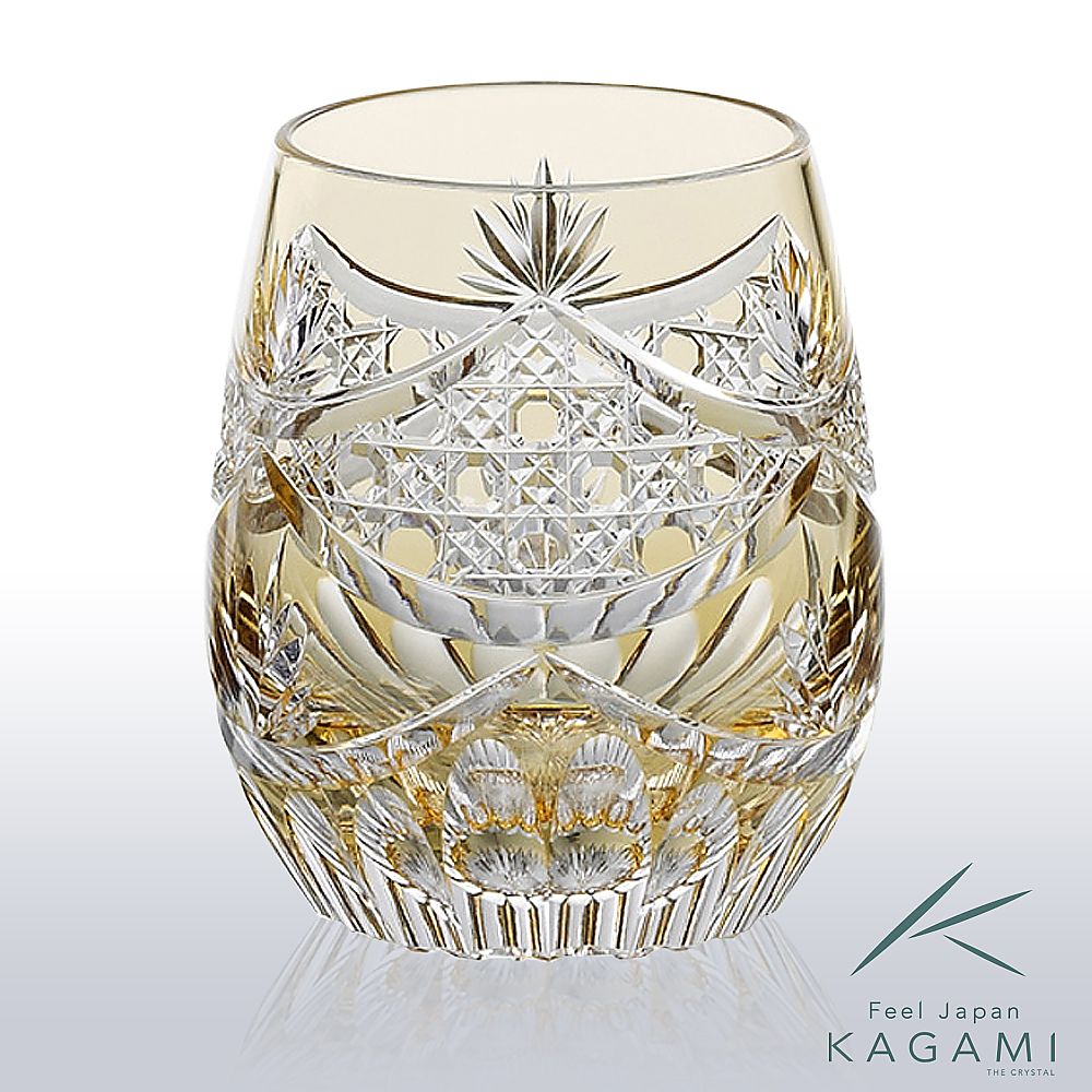 カガミクリスタル KAGAMI | 江戸切子 ロックグラス 夕凪 T741-2837-CUM 伝統工芸士 鍋谷淳一