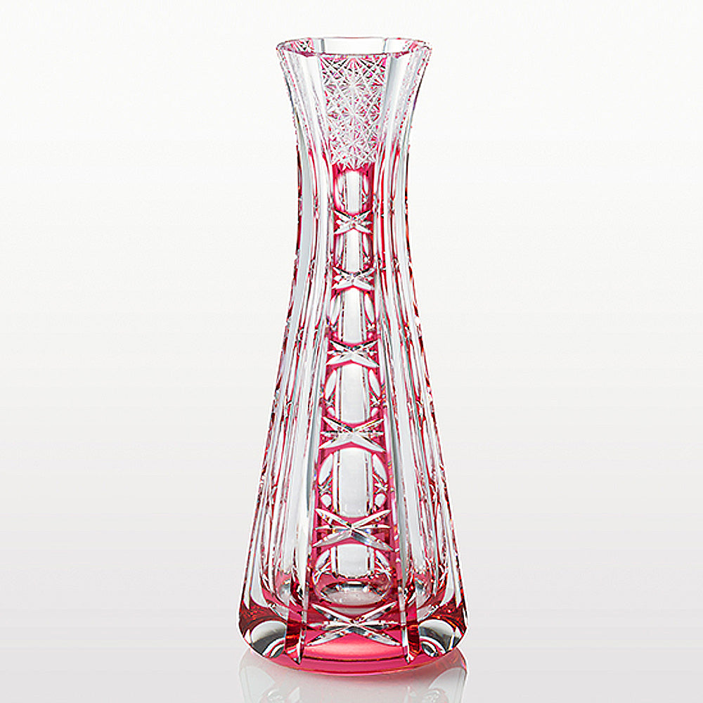 カガミクリスタル KAGAMI | 江戸切子 一輪挿 灯火 伝統工芸士 鍋谷淳一