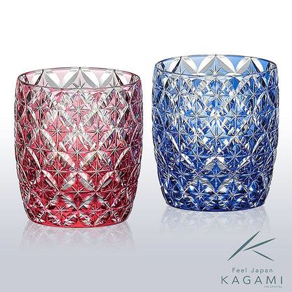 カガミクリスタル KAGAMI | 江戸切子 ペア冷酒杯 七宝 TPS895-2715-AB 伝統工芸士 鍋谷聰