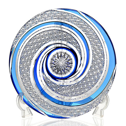 カガミクリスタル KAGAMI | 江戸切子 飾り皿 泉光 D655-2910-CCB 伝統工芸士 鍋谷聰