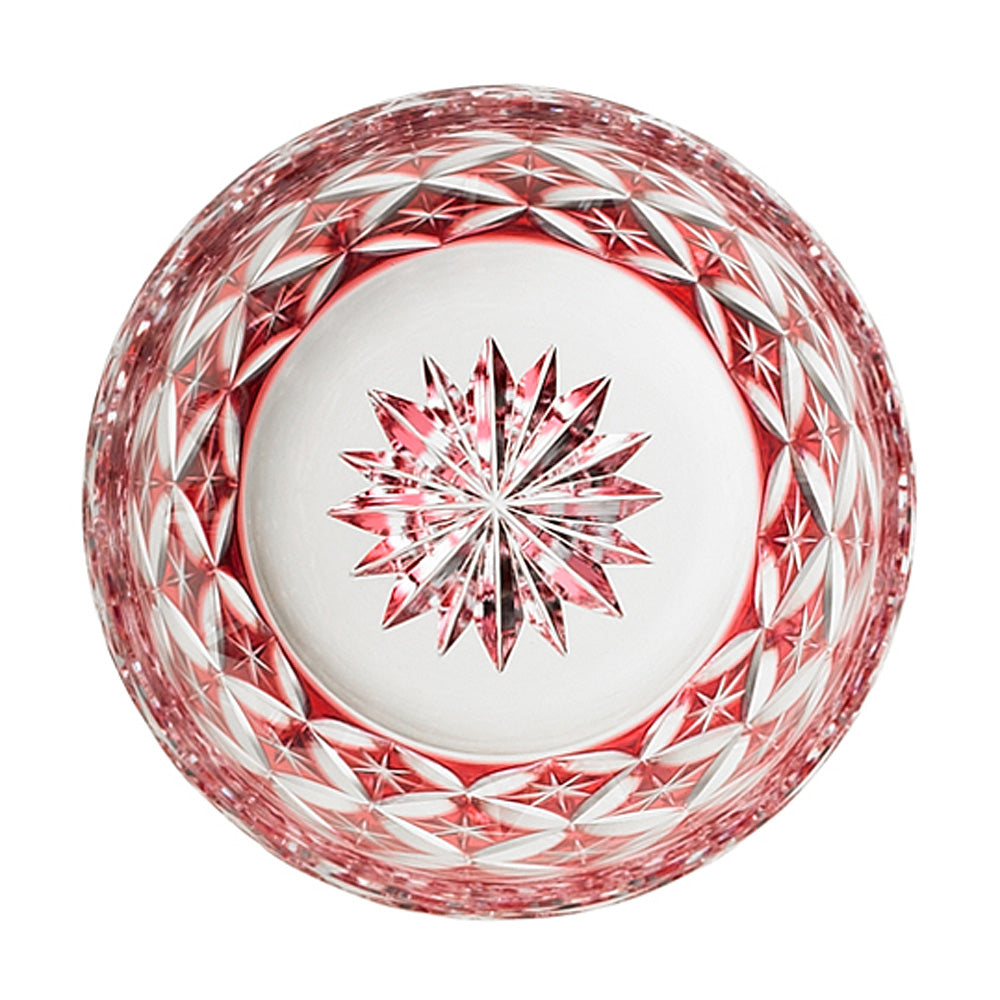 カガミクリスタル | 江戸切子 冷酒杯 七宝 赤 T895-2834-CAU 伝統工芸士 鍋谷聰