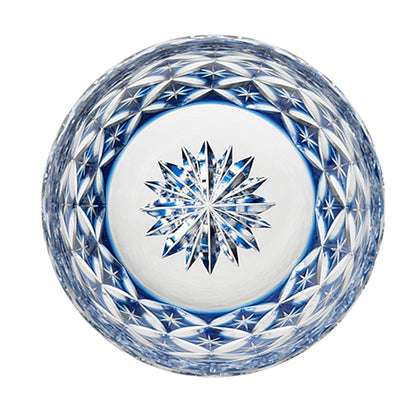 カガミクリスタル | 江戸切子 冷酒杯 七宝 青 T895-2834-CCB 伝統工芸士 鍋谷聰