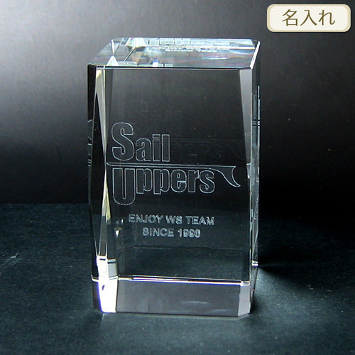 インサイド レーザーアート クリスタル | Mブロック8面カット 2D加工