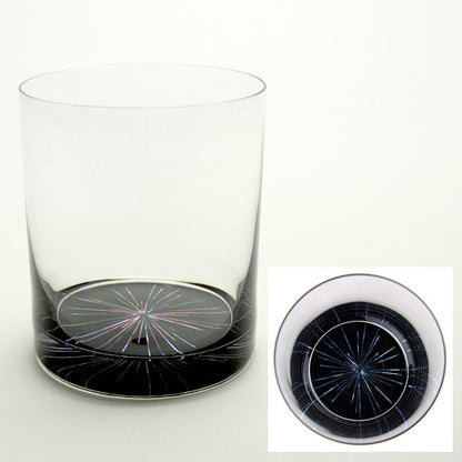 天野漆器 / 螺鈿入ガラス漆 ロックグラス ( ライン / 貝入 )