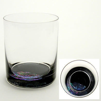 天野漆器 / 螺鈿入ガラス漆 ロックグラス ( 青海波 / 貝入 )