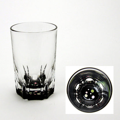 天野漆器 / 螺鈿入ガラス漆 ショットグラス ( 水玉 黒 / 貝入 )