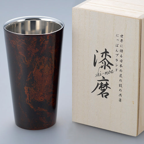 匠の技のコラボ 漆磨 シーマ | ２重構造ストレートカップ 黒漆流し