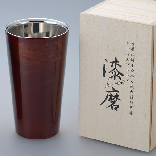 匠の技のコラボ 漆磨 シーマ | ２重構造ストレートカップ 赤漆流し