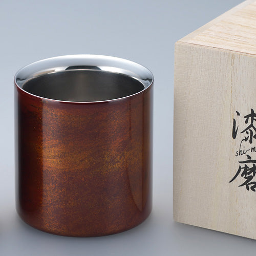 匠の技のコラボ 漆磨 シーマ | ２重構造ロックカップストレート 赤漆流し