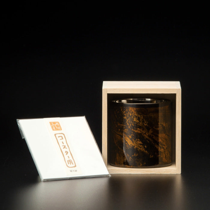 匠の技のコラボ 漆磨 シーマ | 白檀 ２重構造 ロックカップ ストレート 黒