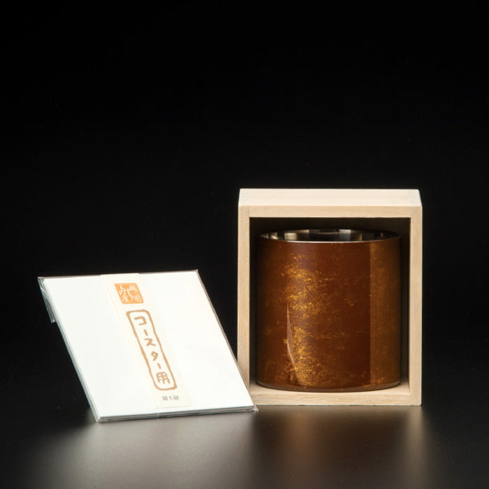 匠の技のコラボ 漆磨 シーマ | 白檀 ２重構造 ロックカップ ストレート 赤