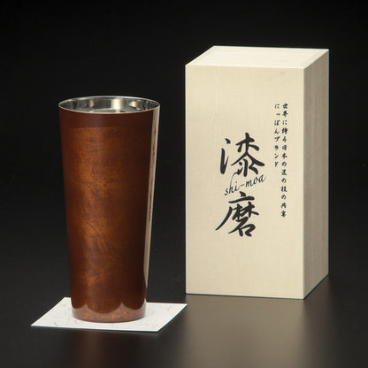 匠の技のコラボ 漆磨 シーマ | 白檀 ２重構造 ピルスナーカップ 赤