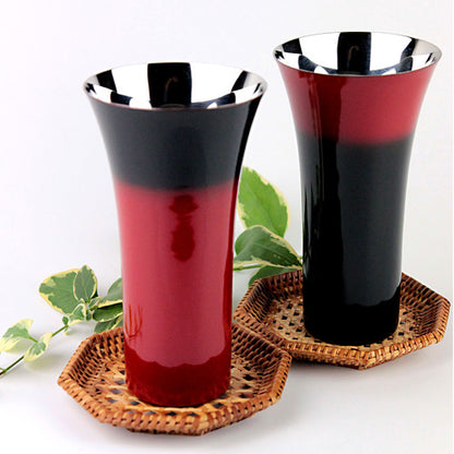 匠の技のコラボ 漆磨 シーマ | カップ シングルL 伝統工芸士 荒川文彦作 | 赤彩 | ネーム入