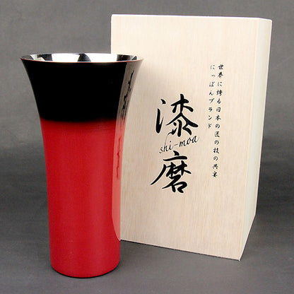 匠の技のコラボ 漆磨 シーマ | カップ シングルL 伝統工芸士 荒川文彦作 | 赤彩