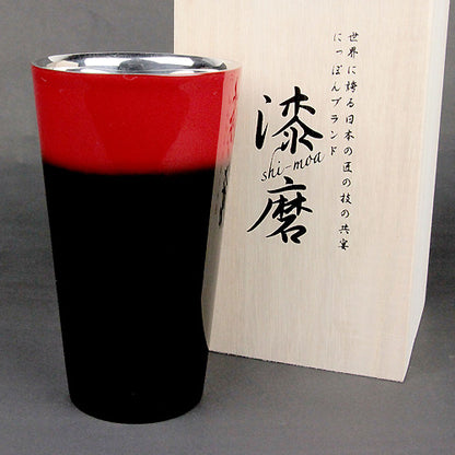 匠の技のコラボ 漆磨 シーマ | カップ ２重構造ストレート 伝統工芸士 荒川文彦作 | 黒彩