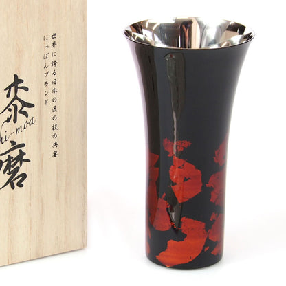 匠の技のコラボ 漆磨 シーマ | カップ シングルＬ 黒 金箔華切り回し 伝統工芸士作