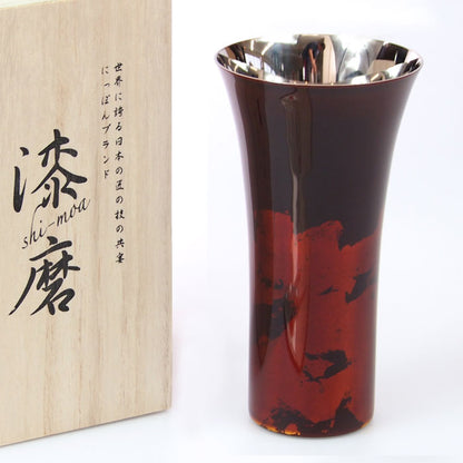 匠の技のコラボ 漆磨 シーマ | カップ シングルＬ 赤 金箔華切り回し 伝統工芸士作